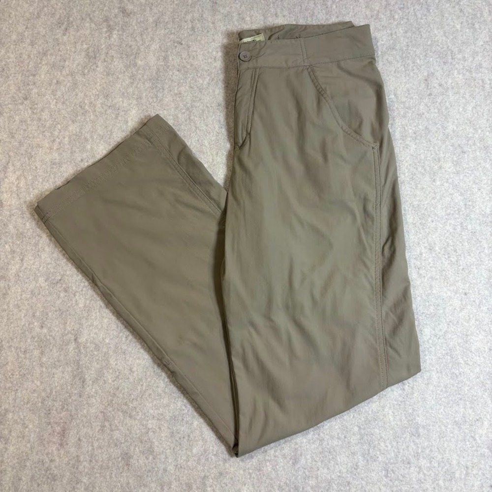 Royal Robbins Hiking Pants Wmn 10 Khaki Nylon Straight Leg Outdoor Classic Trail